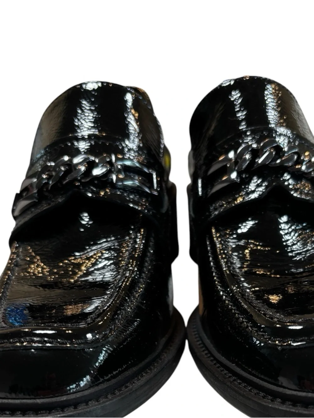 Kennel & Schmenger Black Patent Leather Penny Loafers
